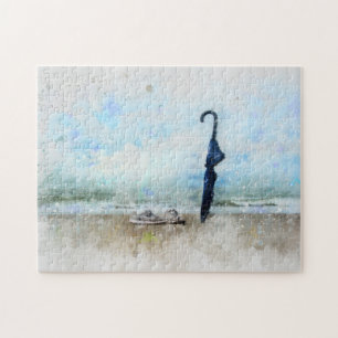 The beach umbrella jigsaw puzzle