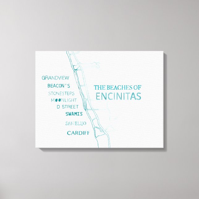 The Beaches of Encinitas Canvas (Front)