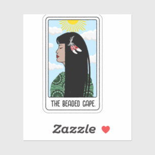 The Beaded Cape-Indigenous Vinyl Sticker