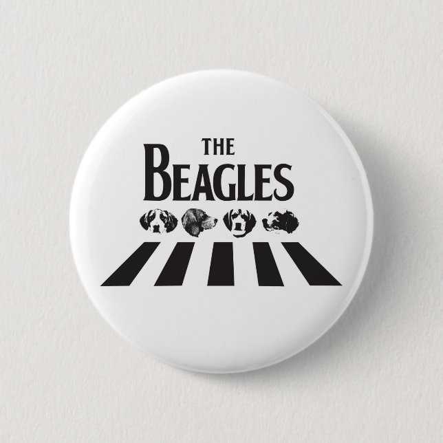 The Beagles 6 Cm Round Badge (Front)