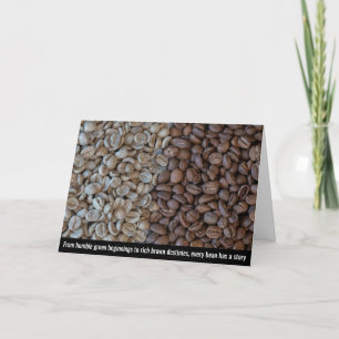 “The Bean’s Journey: From Green to Brown” Thank You Card