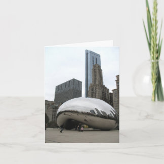 "The Bean" Sculpture in Chicago blank note card