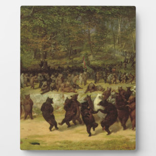 The Bear Dance Painting - William Holbrook Beard Plaque