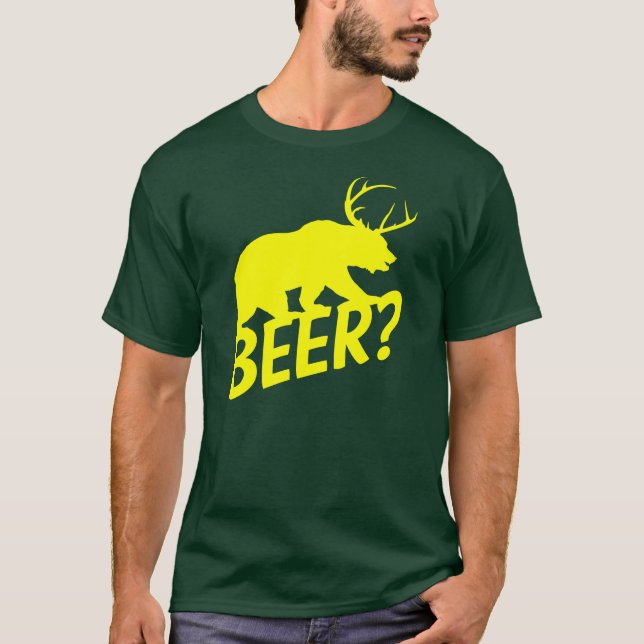 The Bear Deer Beer T-Shirt (Front)