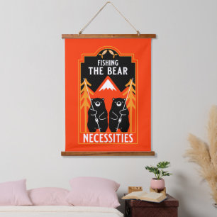The Bear Necessities Fishing Hanging Tapestry