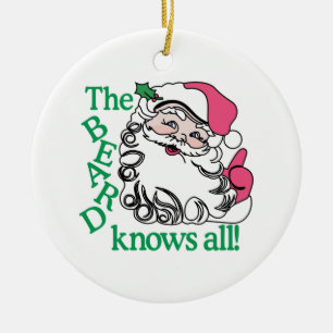 The Beard Knows All Ceramic Tree Decoration