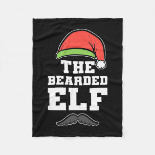The Bearded Elf Christmas Fleece Blanket