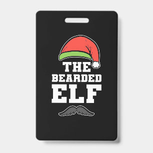 The Bearded Elf Christmas ID Badge