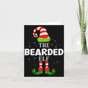 The Bearded Elf Christmas Pjs Matching Pajama  Card