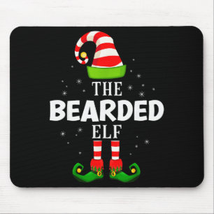 The Bearded Elf Christmas Pjs Matching Pajama  Mouse Pad