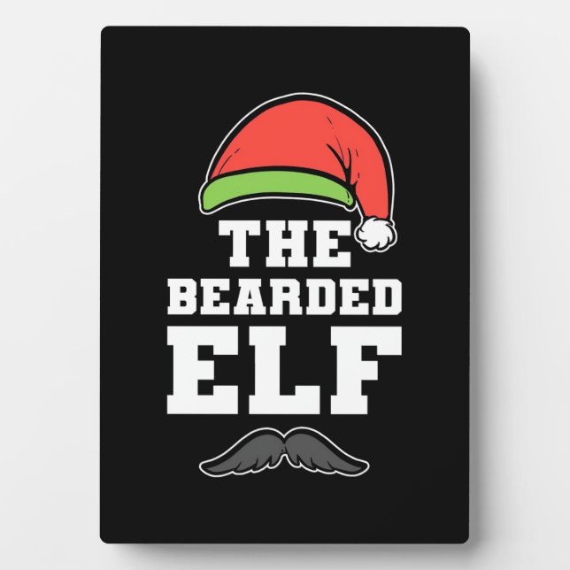 The Bearded Elf Christmas Plaque (Front)