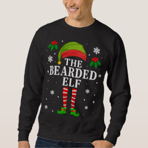 The Bearded Elf Family Matching Dad Beard Christma Sweatshirt
