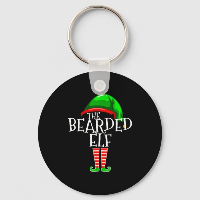 The Bearded Elf Family Matching Group Christmas Be Key Ring (Front)