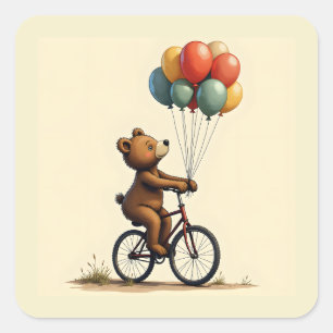 The Bear's Joyful Ride Sticker