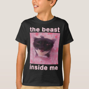 The Beast Inside Me Funny Cat Meme Sarcastic Inapp T-Shirt