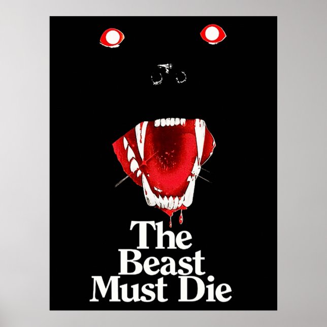 The Beast Must Die Movie Poster (Front)