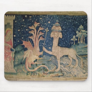 The Beast of the Sea with Seven Heads Mouse Pad