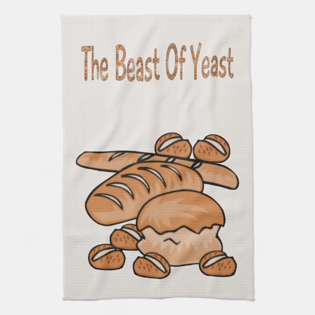 The Beast of Yeast Tea Towel (Vertical)
