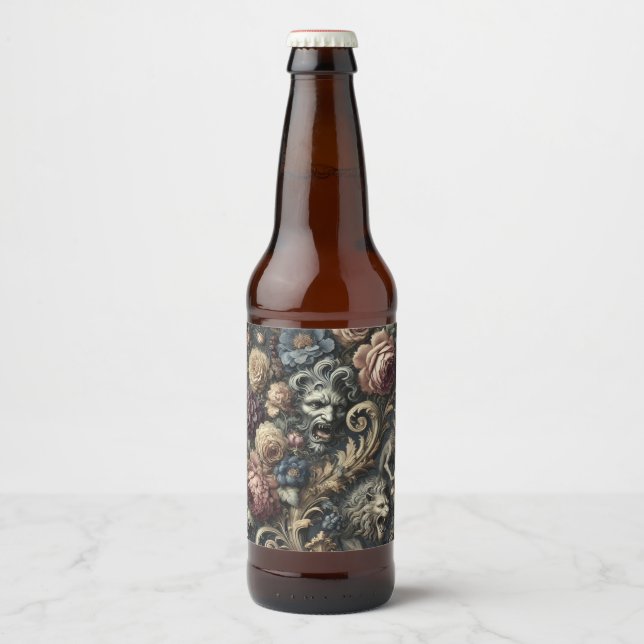The Beast Within – Gothic Victorian Beer Bottle Label (Front)
