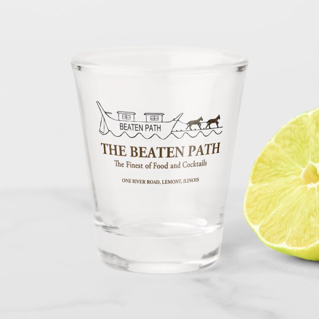 The Beaten Path Restaurant, Lemont, IL Shot Glass (Front)