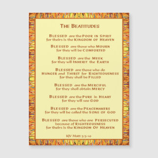 The Beatitudes from Sermon on the Mount Magnet