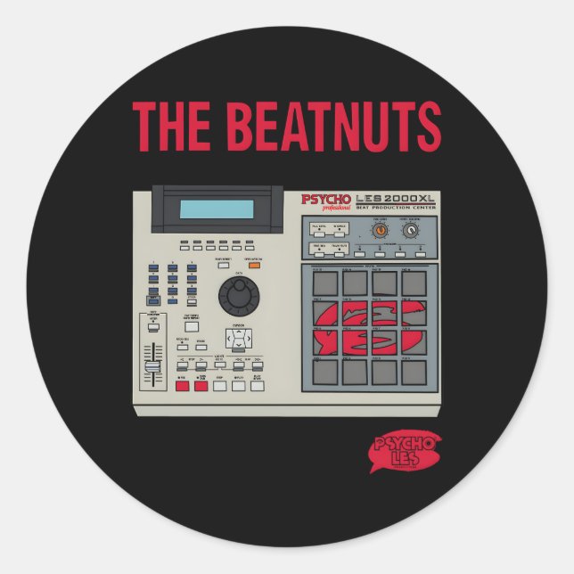 The Beatnuts Akai Mpc 2000 Xl Classic Round Sticker (Front)