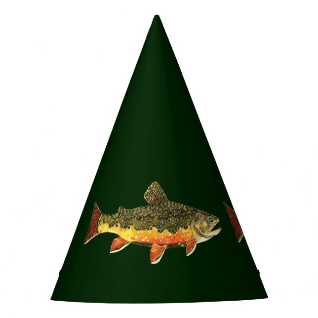 The Beautiful Brook Trout Party Hat (Front)