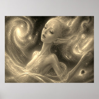 The Beautiful Dreamer Floating In Outer Space Wall Poster
