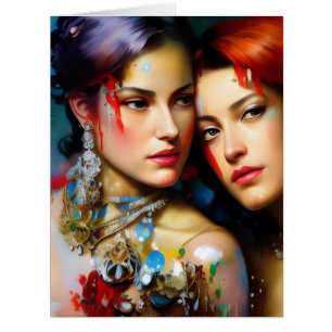 The Beautiful Lovers Colourful Painting All Occasi