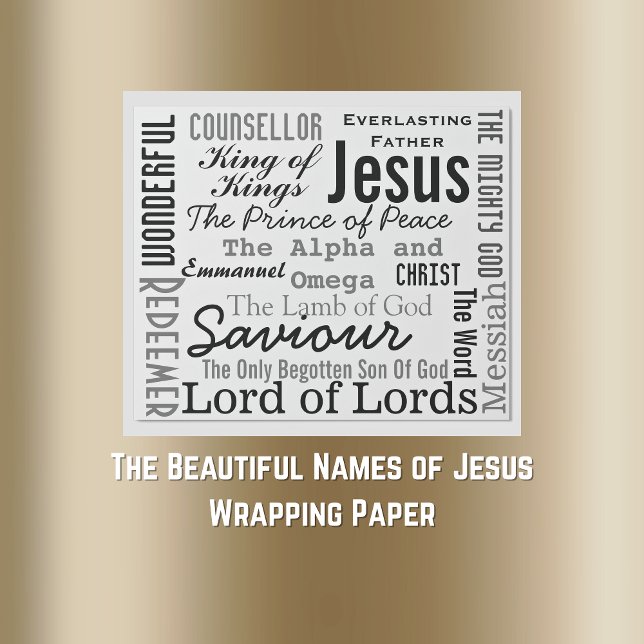 The Beautiful Names of Jesus  Wrapping Paper (The Beautiful Names of Jesus Wrapping Paper)