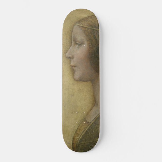 The Beautiful Princess (by Leonardo da Vinci) Skateboard (Front)
