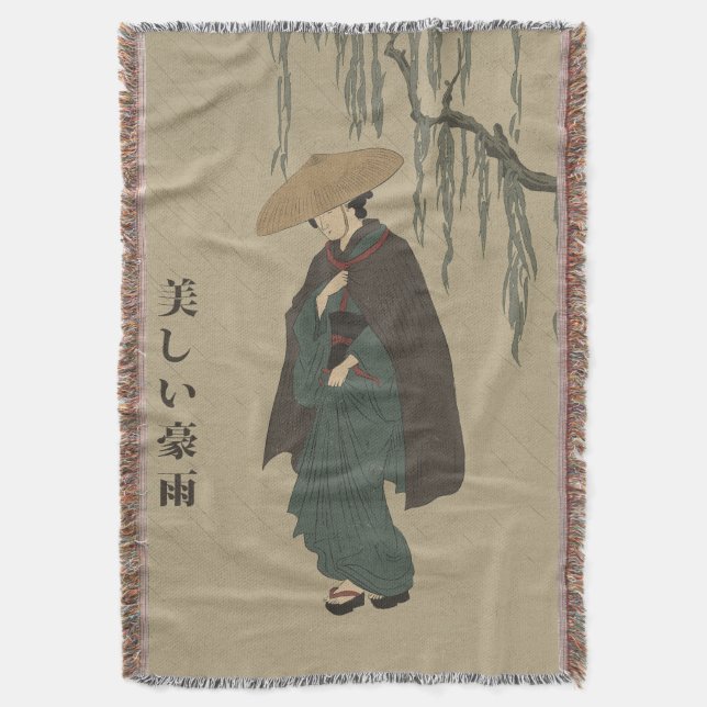 The Beautiful Rainstorm Throw Blanket (Front Vertical)