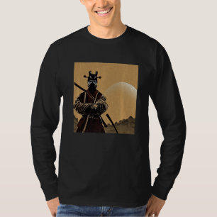 The Beautiful Samurai Clad In His Armour Sword At T-Shirt