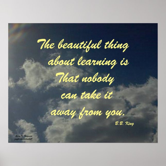 THE BEAUTIFUL THING ABOUT LEARNING B.B.KING POSTER (Front)