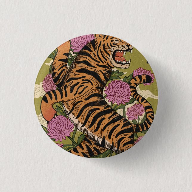 The Beautiful tiger 3 Cm Round Badge (Front)