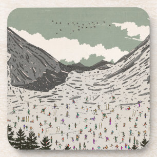 The Beautiful Winter Ski Landscape Coaster