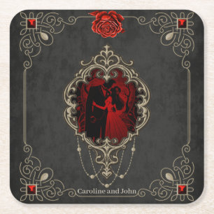 The beauty and richness of love square paper coaster