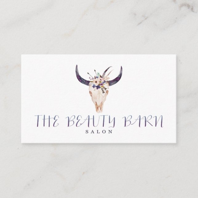 The Beauty Barn Custom Business Cards (Front)