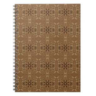 The beauty flower motifs on Kawung batik design wi Notebook