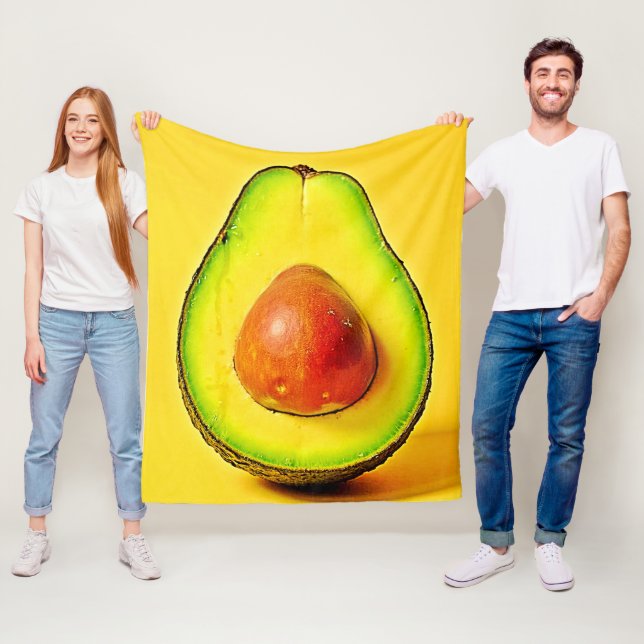The Beauty of a Healthy Avocado Design Fleece Blanket (In Situ)