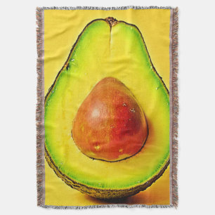 The Beauty of a Healthy Avocado Design Throw Blanket
