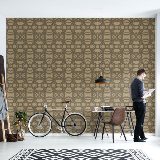 The Beauty Of Brown Wallpaper (Living Room)