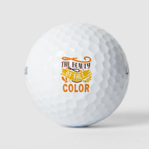 The Beauty Of Fall Colour Happy Fall Thanksgiving  Golf Balls