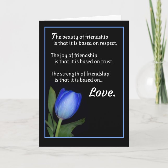 The beauty of friendship... card (Front)