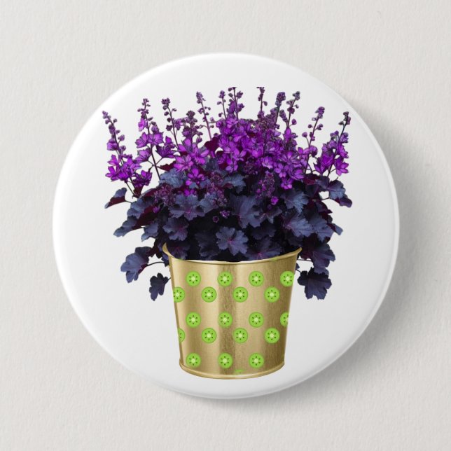  The Beauty of Houseplants and Flowers" 7.5 Cm Round Badge (Front)