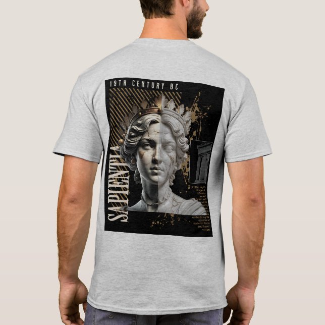 The Beauty of Imperfection - Greco-Roman Stoic Art T-Shirt (Back)