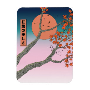 The beauty of maple leaves magnet