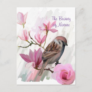 The Beauty of Nature Floral Acrylic Postcard
