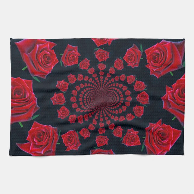 The Beauty of Roses: Floral Fantasy Customised Tea Towel (Horizontal)