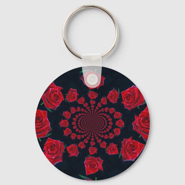 The Beauty of Roses: Floral Fantasy  Key Ring (Front)
